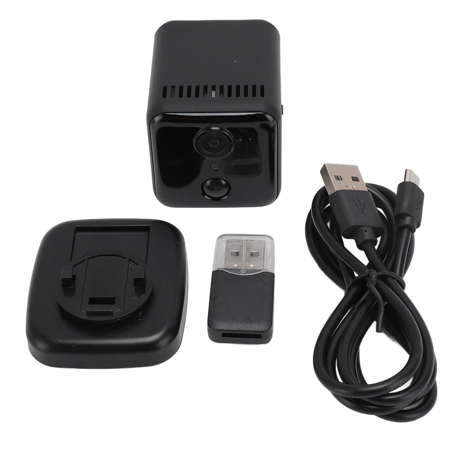Wireless WiFi Camera HD 1080P Night Vision PIR Body Sensing 360 Degree Panoramic Camera for Baby Elder Dog Pet ABS Material Built in 2000mAh Lithium Battery