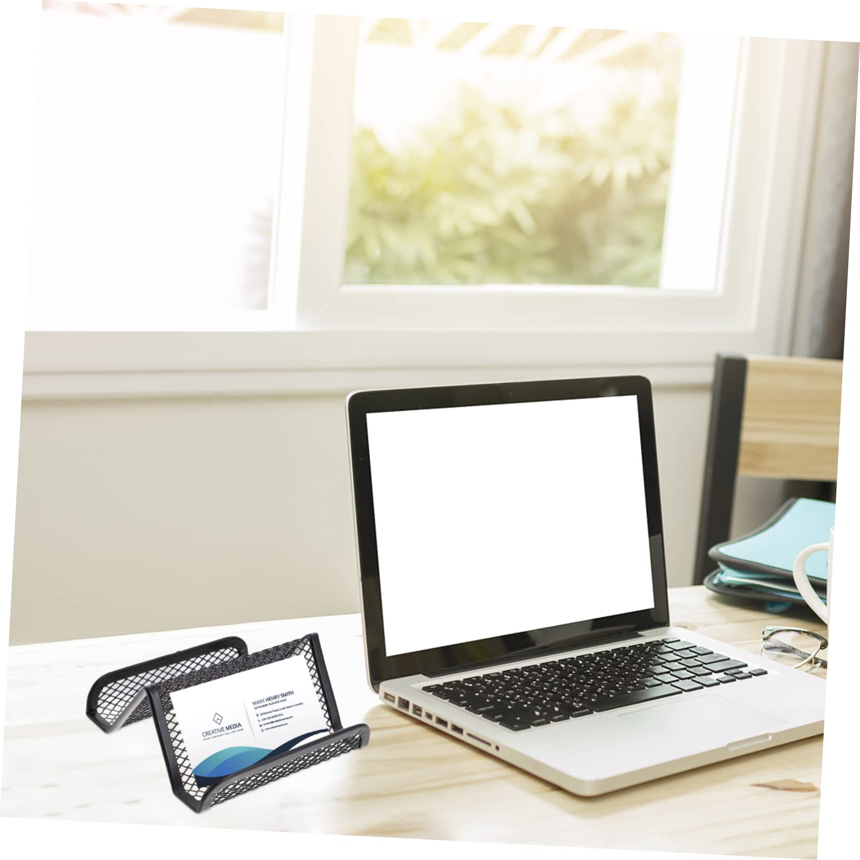 NUOBESTY 10pezzi Supporto Per Biglietti Da Visita Elegante Organizer Per Ufficio Stabile e Resistente Per Carte Da Visita e Appuntamenti Design Minimalista e Professionale
