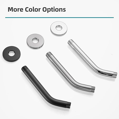 Miniatura 7 de Cobbe Brazo de ducha con brida y cinta de teflón, brazo de ducha montado en la pared de 10 pulgadas, extensión de acero inoxidable 304 para cabezal