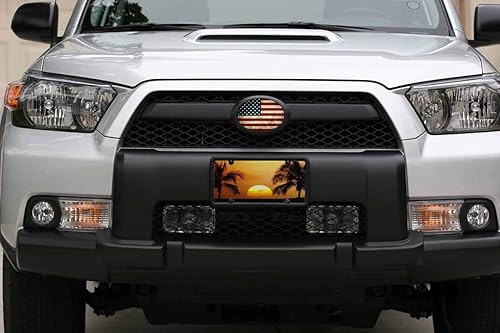 Miniatura 6 de WONDERTIFY placa de matrícula con diseño colorido de pluma de pavo real, placa de matrícula frontal decorativa para el auto, matrícula de metal para