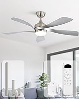 Vista 13 de Sofucor Ventilador de techo inteligente de 52", ventiladores de techo blancos para interiores/exteriores con luces y control remoto, funciona