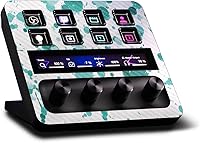 Vista 23 de MightySkins - Piel de fibra de carbono compatible con Elgato Stream Deck + – Too Many Roses Acabado de fibra de carbono texturizado protector