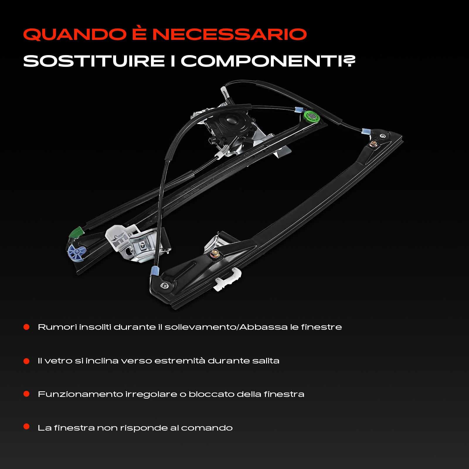 Frankberg Alzacristallo elettrico senza motore 4/5 porte anteriore destro | 6N4837462, elettrico, senza motore, 4/5 porte, davanti, Giusto, 6N4837462; Compatibile con: Polo 6N2, Polo 6N1