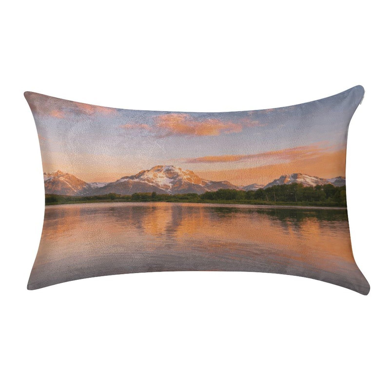 Fodpand Style Landscape Pillowcase,Elegant Designed Home Decor,Velvet Pillowcase,Soft And Cozy,Pillow Case Cover With Hidden Zipper For Bedroom, Sofa, Couch