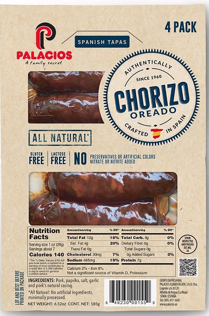 Palacios 4 Mini Chorizo Quijote Casero Pack of 3 Grocery