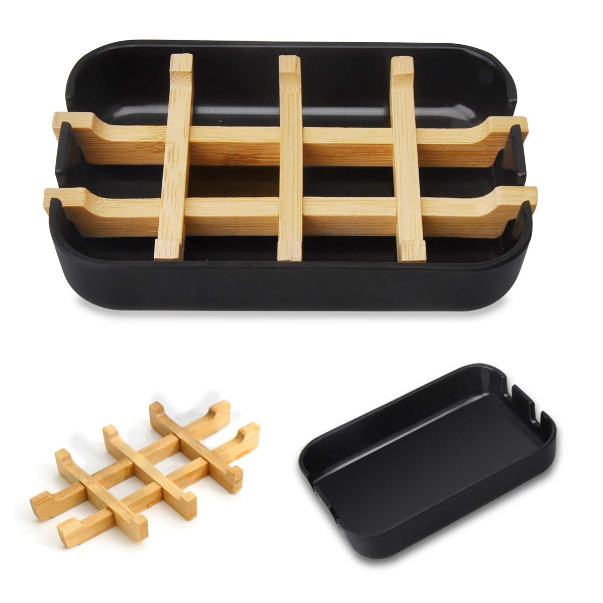 Buy MOLEDA Bamboo Wooden Soap Dish, Hand Bar Sink Soap Saver Holder, Drainable Soap Storage Box