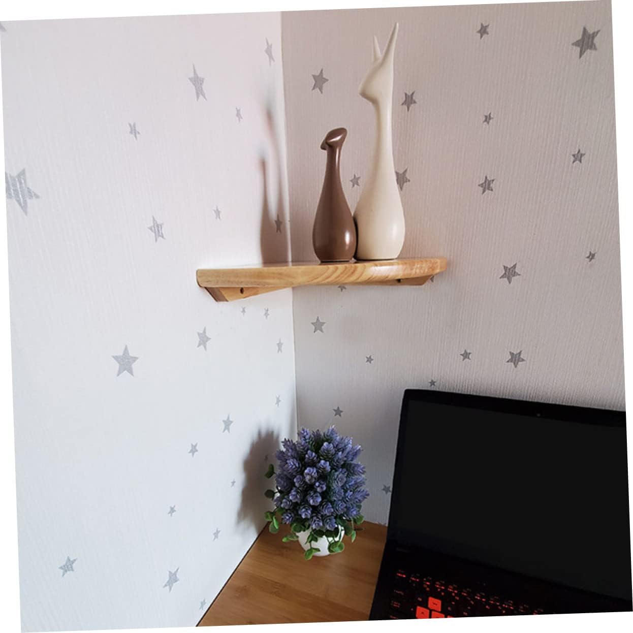 Luxshiny Floating Shelf Shelf Floating Decorative Corner Bathroom Storage Teen Girls Room Decor