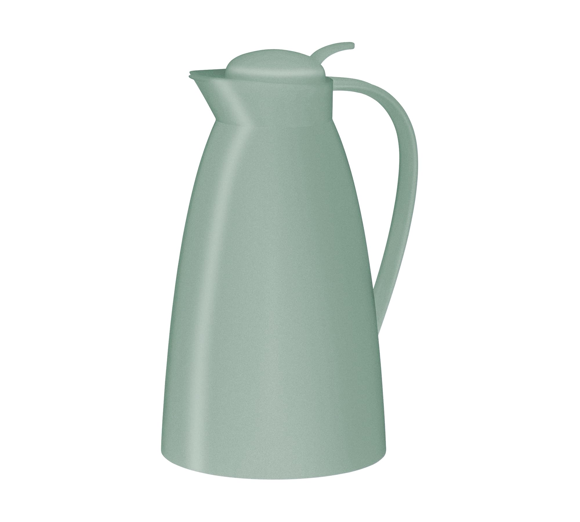 alfi ECO 1,0l, mint grün, Isolierkanne mit hygienischem Hartglaseinsatz aus Kunststoff, Drehverschluss mit bequemer Drucktaste, Ausgießen mit einer Hand, ideal als Kaffeekanne, Teekanne, BPA-frei