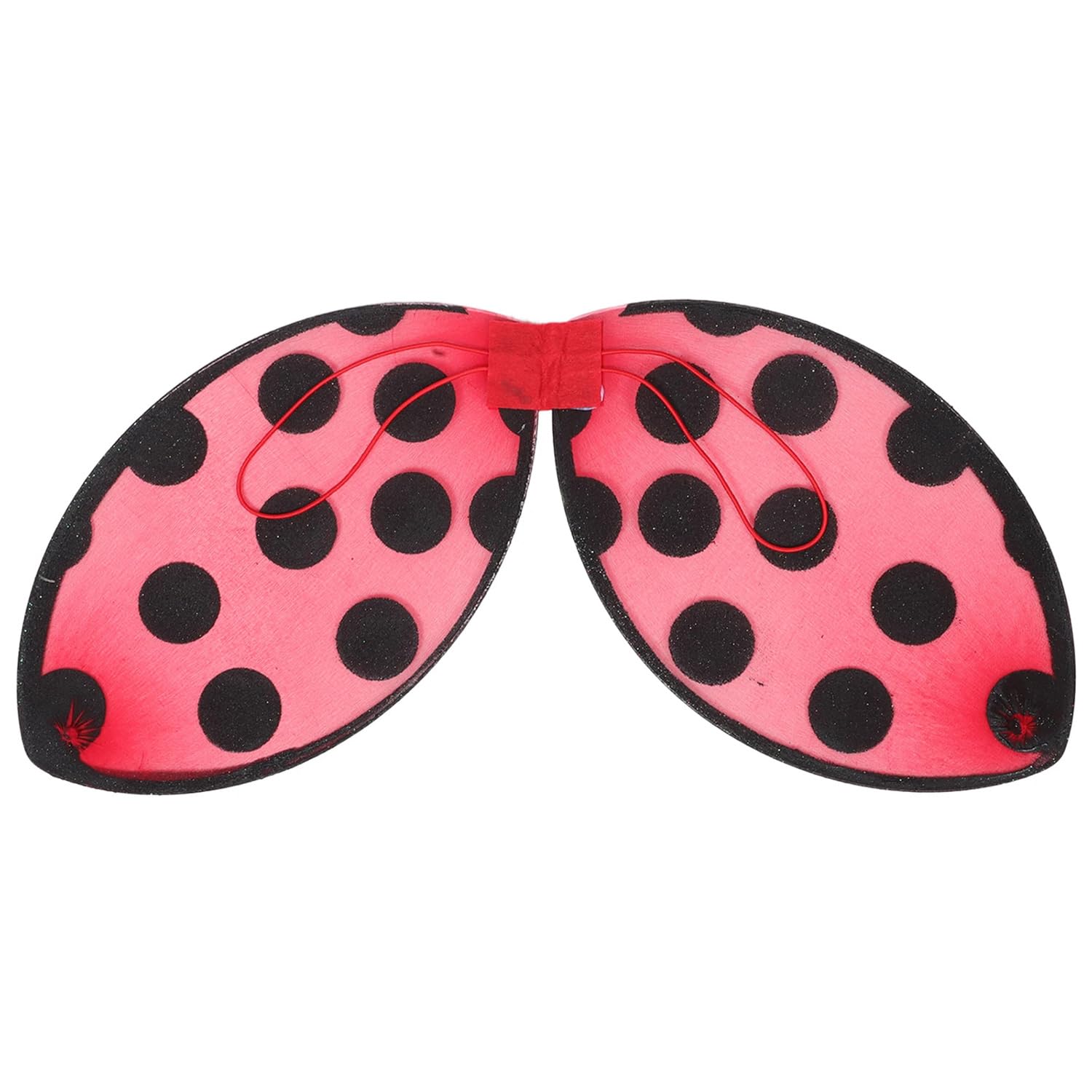 Tudegy Foldable Red Ladybug Wings,Insect Wing Props,Easy to Carry,Costume Accessory for Halloween School Performances Parties and Creative Roleplay (1PC)