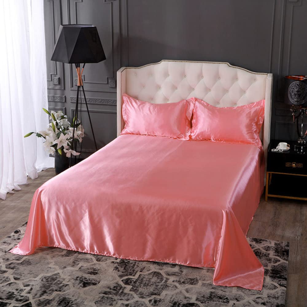 Draps en soie d'émulation de satin haut de gamme Yan Zi Yu lit Queen