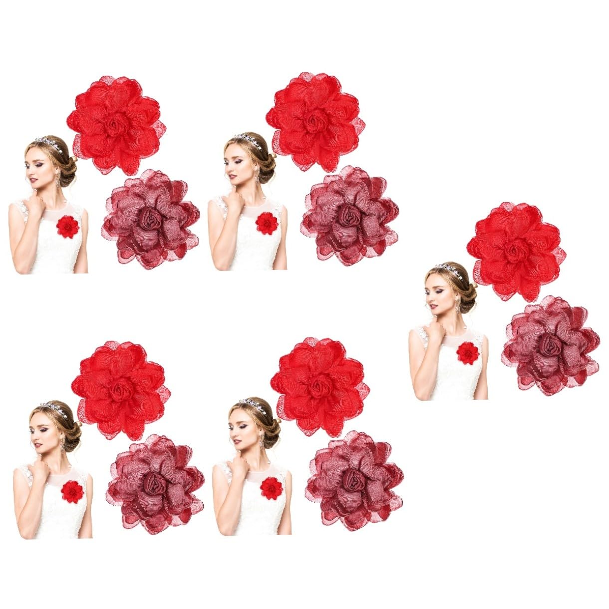 GALPADA Ramillete De Rosas Boutonniere De La Boda Alfileres De Flores Para La Ropa Accesorios De Mujer Broche De Rosa Ramillete De Novia Broches y Alfileres Para Mujer Satín
