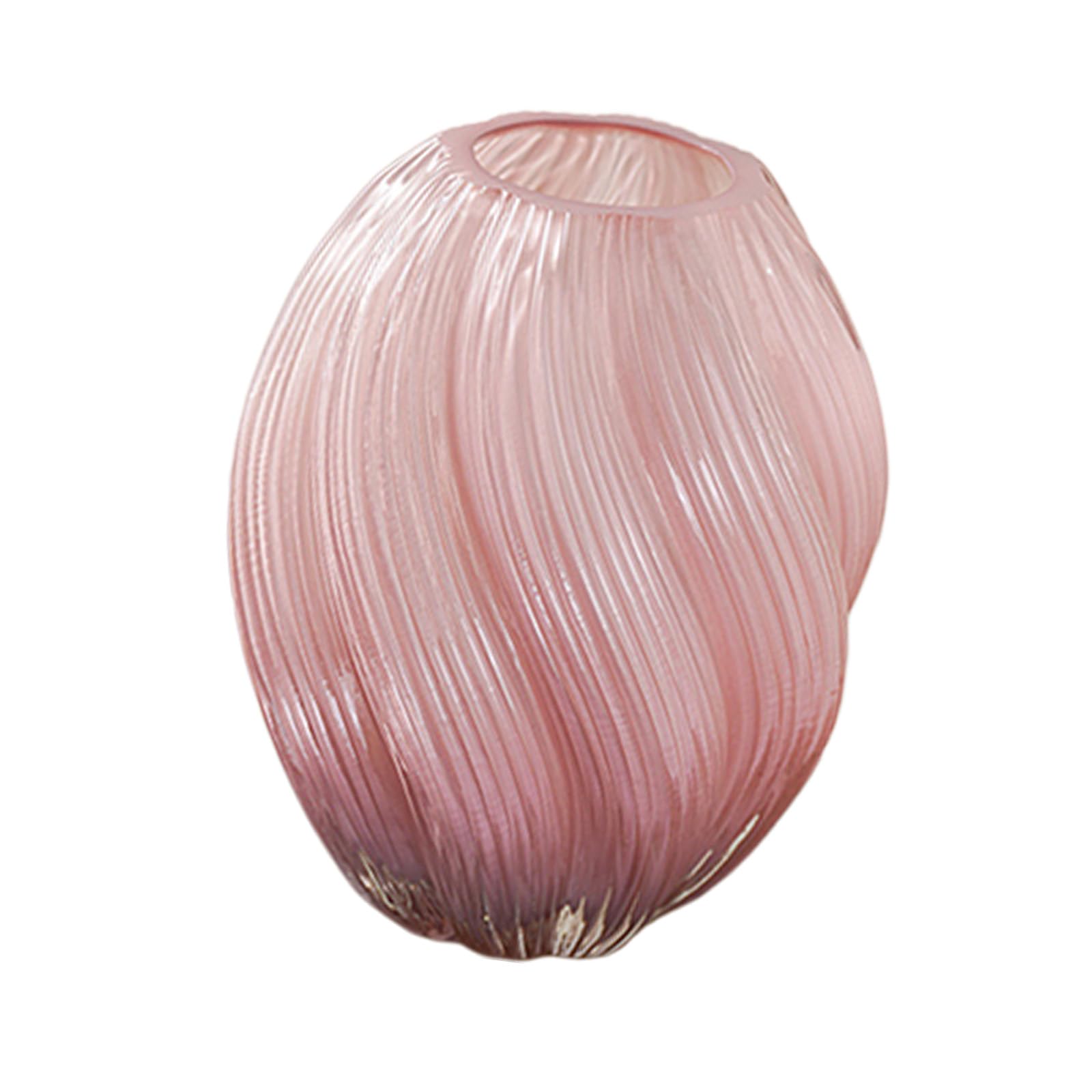Osniyaw A Stylish Spiral Glass Planters For Flower Rrangements, Great Centrepieces For Bedroom, Wedding Or Entryway Minimalist Glass Vases With Spirals, Textured