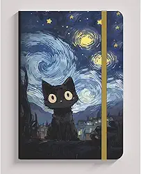 Caderno Sketchbook A5 capa dura caderno de desenho Gatos de arte(SEM pauta (para desenhar),GATO DOS SONHOS)