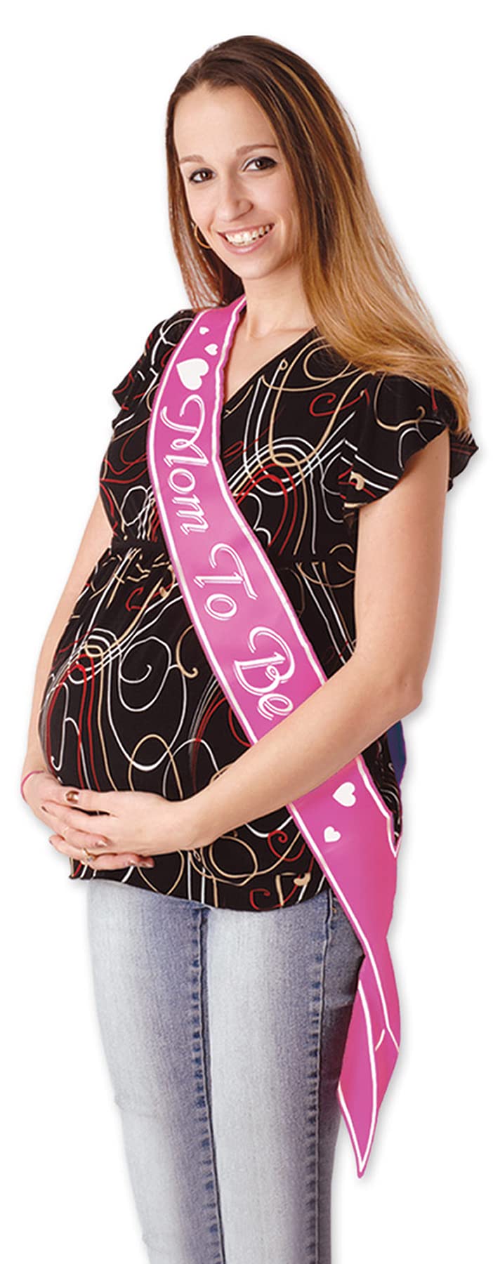 Mom To Be Satin Sash Pink