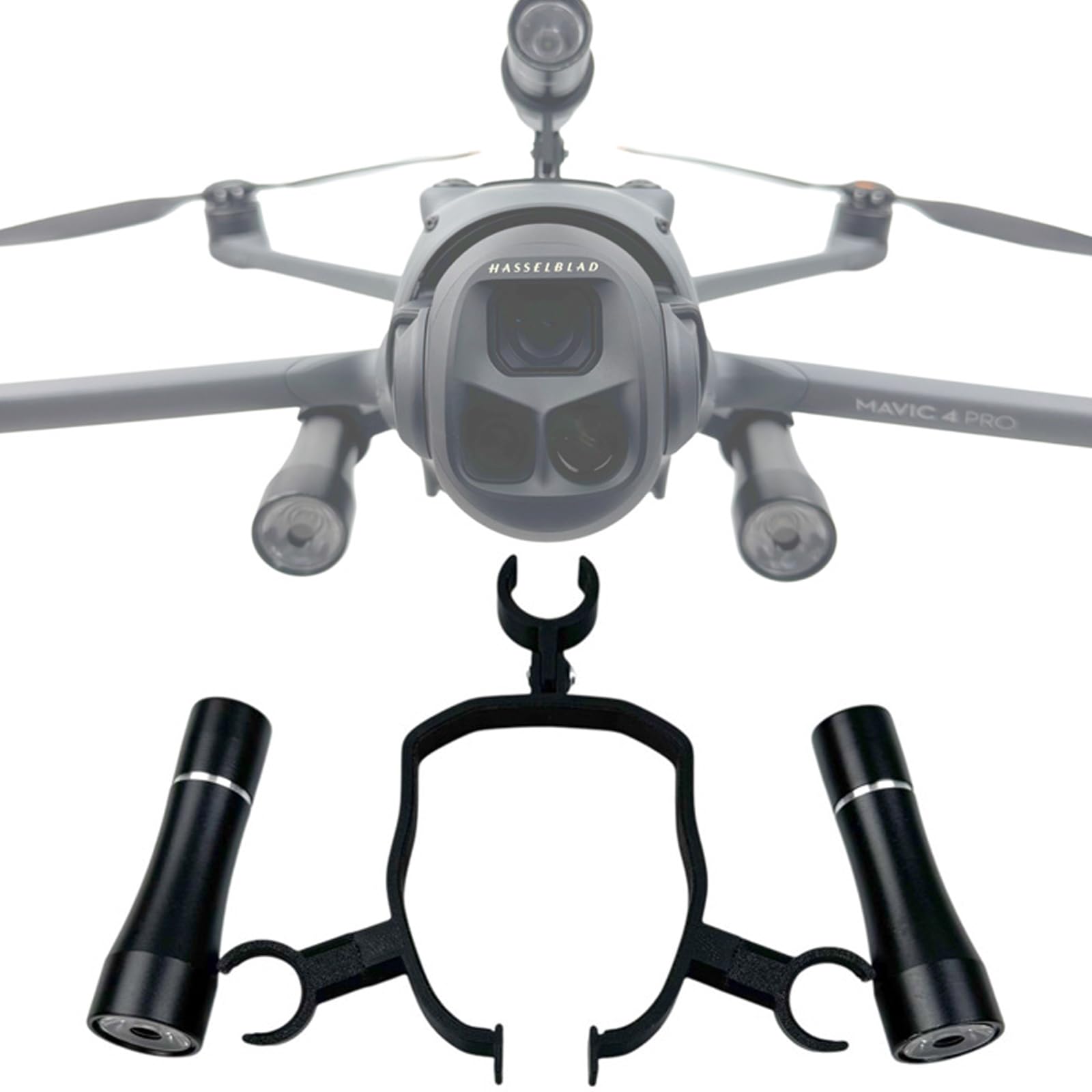 LED Faro Drone Notte Navigazione Faro di ricerca per DJI Mavic 4 Pro, Luce di riempimento notturno Luce di ricerca per drone Adattatore Accessori