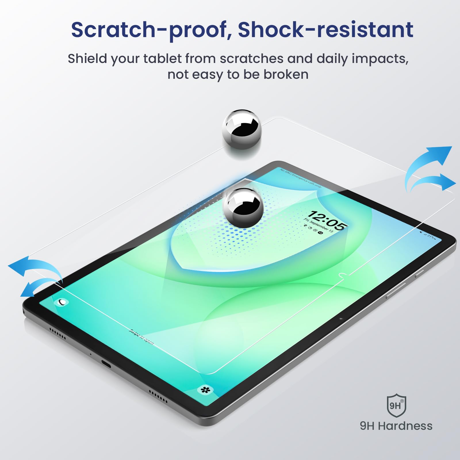 MoKo 2 Pezzi Vetro Temperato per Samsung Galaxy Tab A11 Plus 11 Inch 2025, Pellicola Protettiva HD