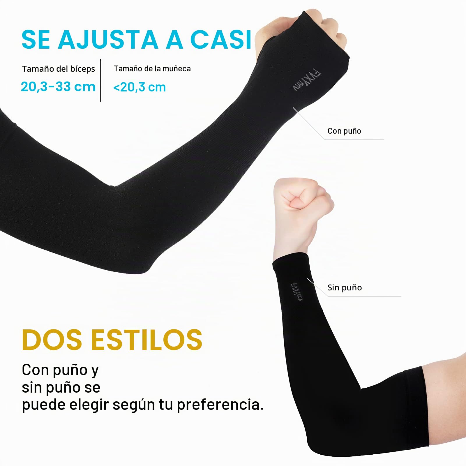 Manguitos Ciclismo Proteccion Solar UV UPF50+ Compresion Arm Sleeves para Hombre Mujer