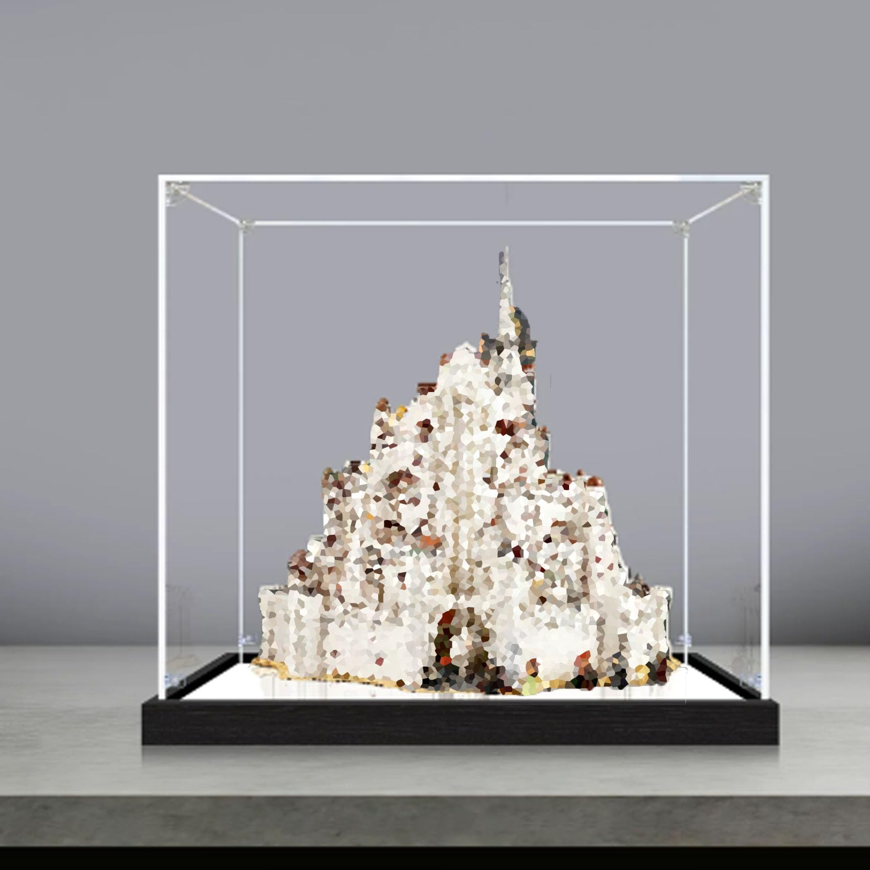 Acrylic Display Case for Le-go 11377 Castle Model, Dustproof Display Box (display box only) (StyleC 3mm)