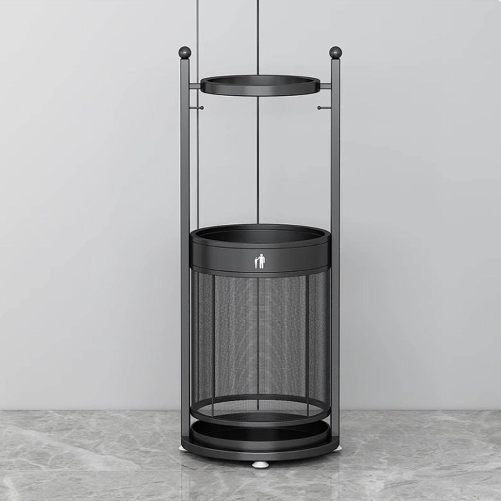 WXPGFEQ Commercial Metal Umbrella Stand, Large Capacity Freestanding Rack with Removable Drip Tray for Home or Office Entryway