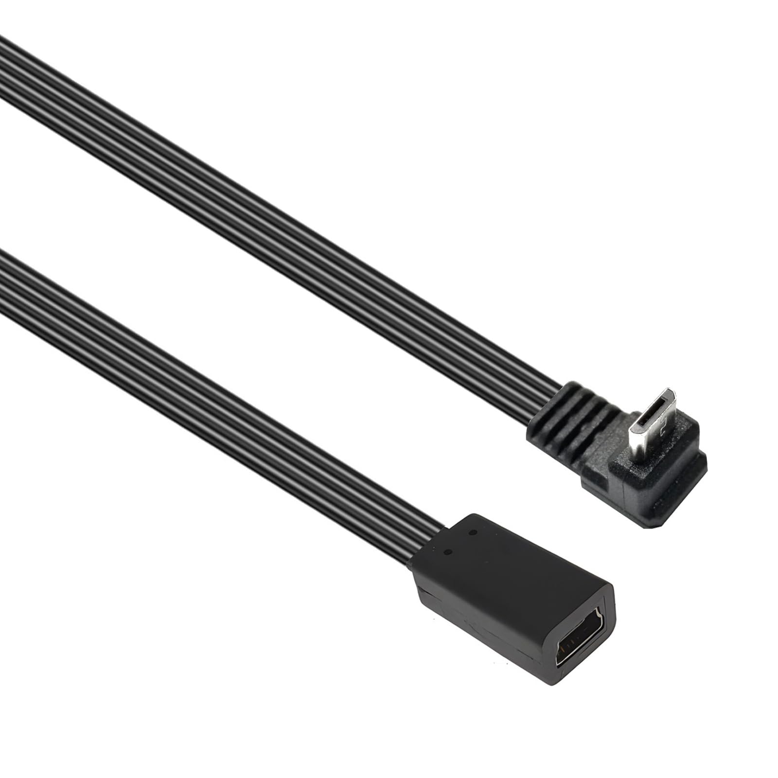 Fentency 10/20cm USB 5Pin Female to 5Pin Male Charging Cable 10W 480Mbps Data Transfer Extension Flat Wire Flexible