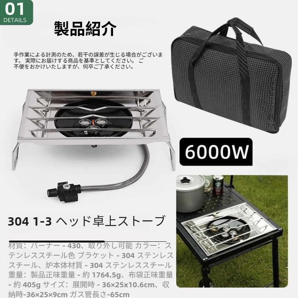 Amazon | Sandqvipaフラットバーナー IGT バーナー コンパクト