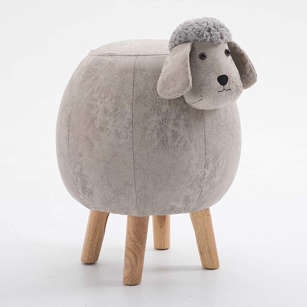 Repose-pieds ottoman rond mouton pour salon cosy et chambre d'enfant moderne