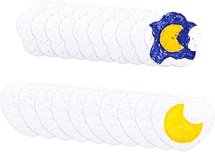 20 Sheets Magic Foam Textured Paper, White Cellulose Cards in Flower and Heart Shape Leaves Painting with Texture Foam 3D Foam Magic Canvas Fluffy Blank for Art DIY Children