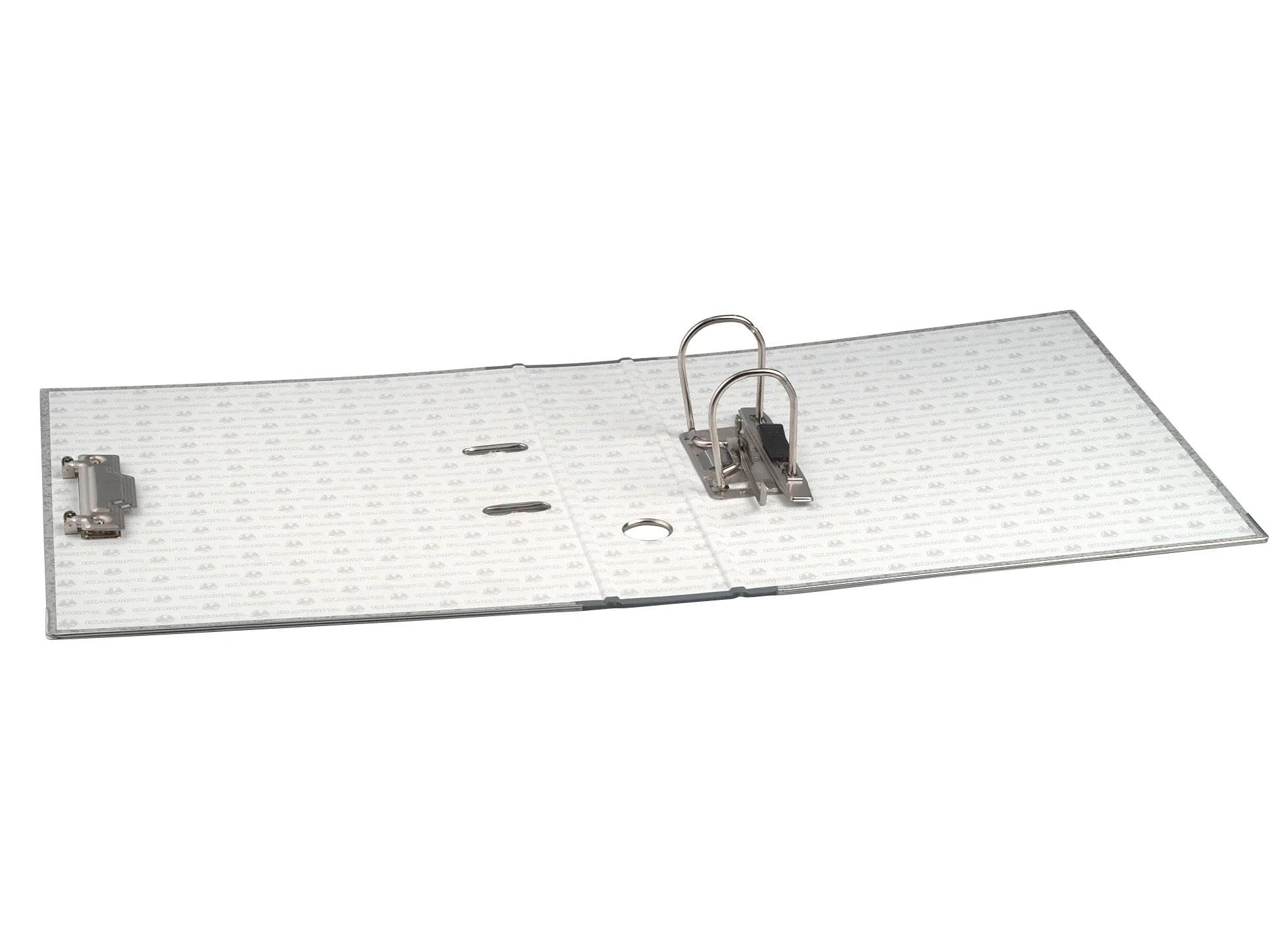 Exacompta - réf. 52070E - Carton de 10 classeurs à levier papier marbré gris - avec perforateur - Dos de 70 mm - Mécanique 75 mm - Dimensions extérieures : 32 x 29 cm - FT à classer A4 - Gris