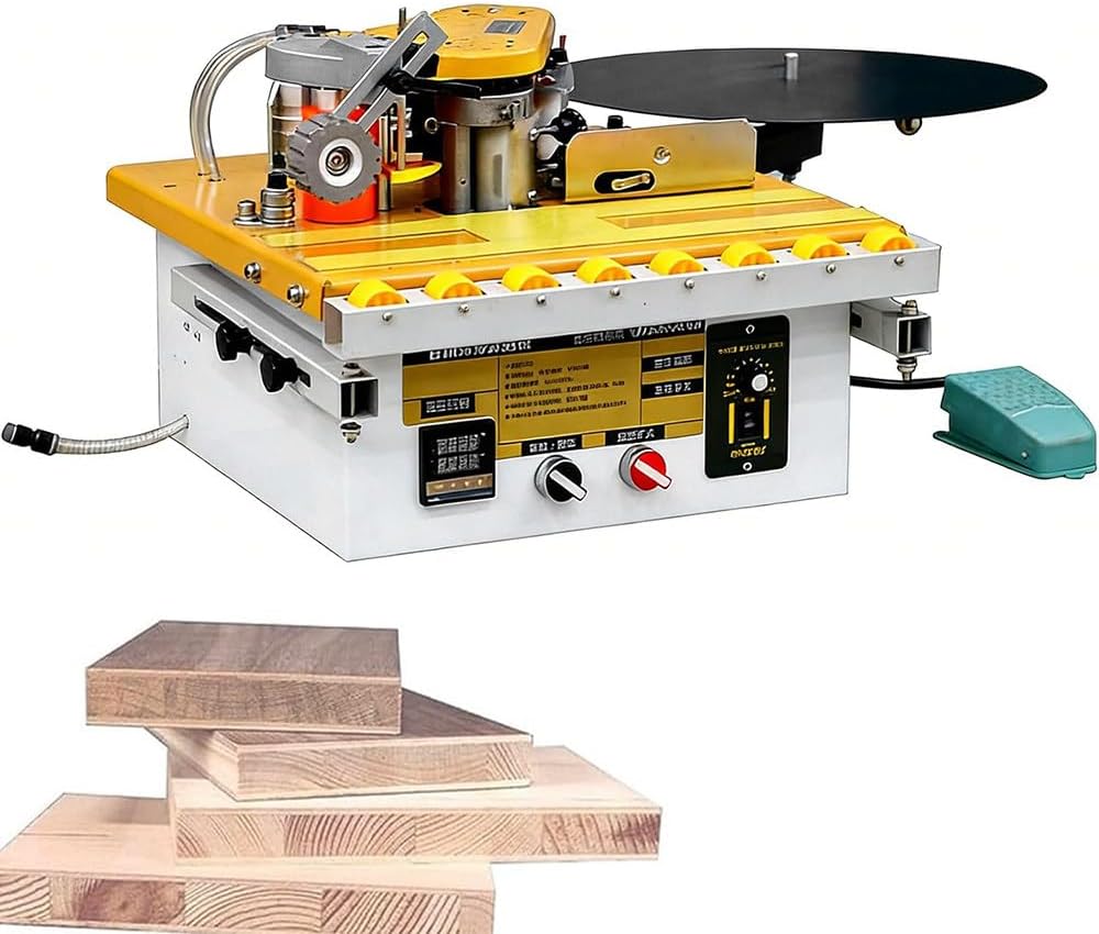 1200W Edge Banding Machine, Automatic Tape Breaking, Edge Banding Width 6-60mm, Curve & Straight Dual Use Portable Edge Bander A