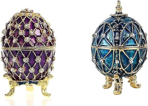 Paquete de caja de baratijas de huevo morado y huevo azul