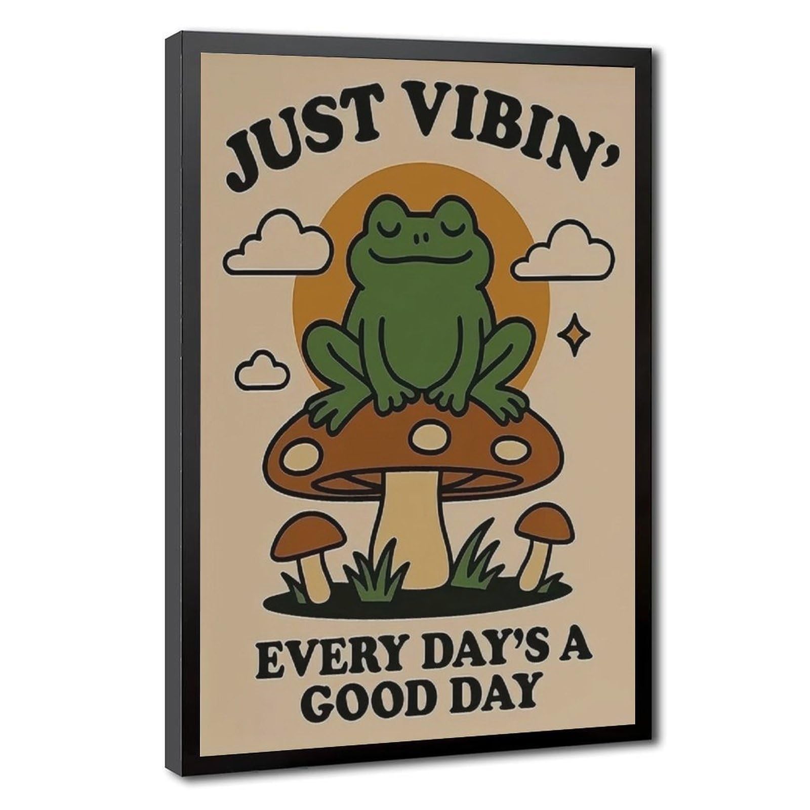 Bareronor Frog Canvas Poster for Dorm Room Decor Gift
