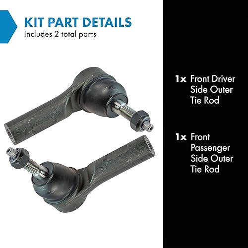 Miniatura 123 de TRQ Juego de barras de acoplamiento exteriores compatibles con Chevrolet Cruze Volt 2016-2019