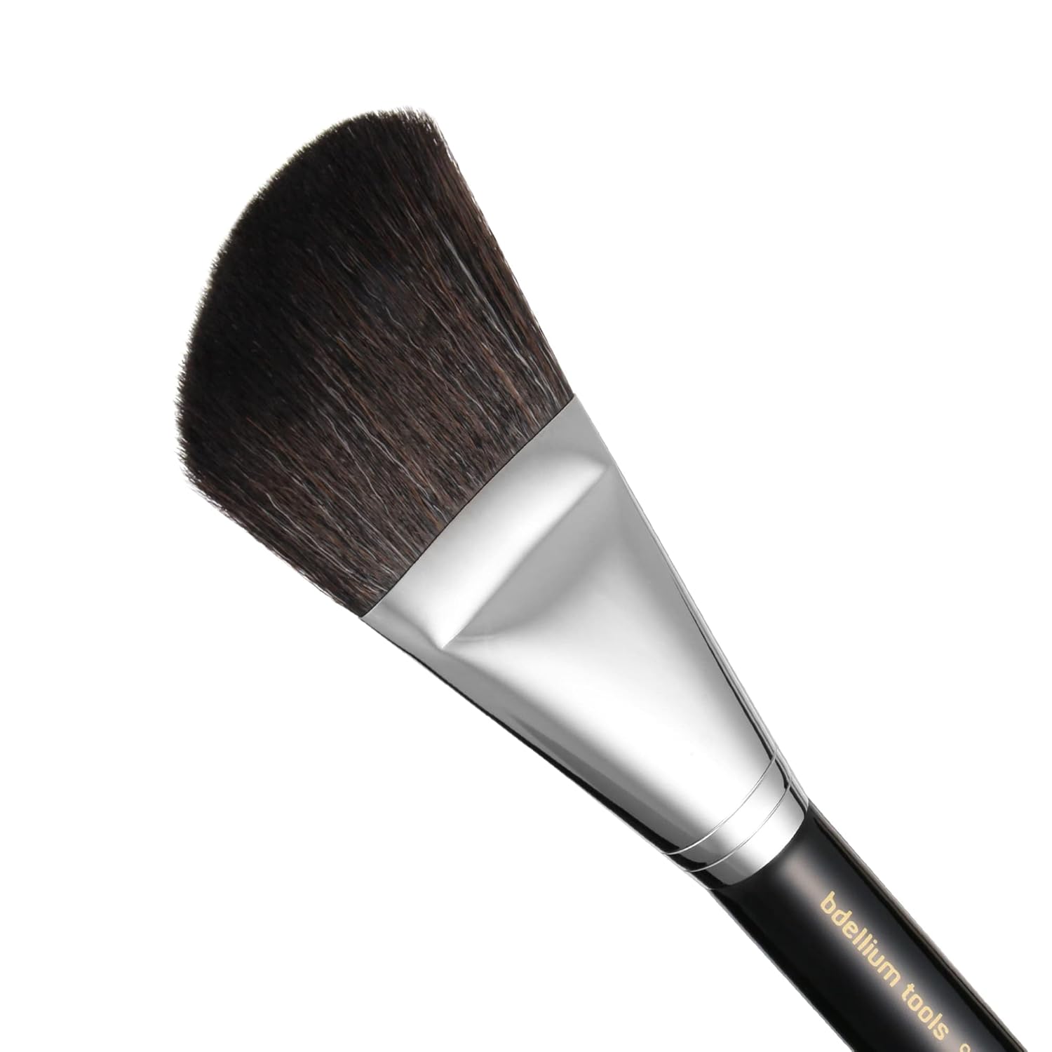 Bdellium Tools Professional Makeup Brush - Maestro Series 990 Angled Face - With Mix of Soft Synthetic & Natural Fibers, For Whisking Powder and Brushing off Excess (Black, 1pc) - Image 4