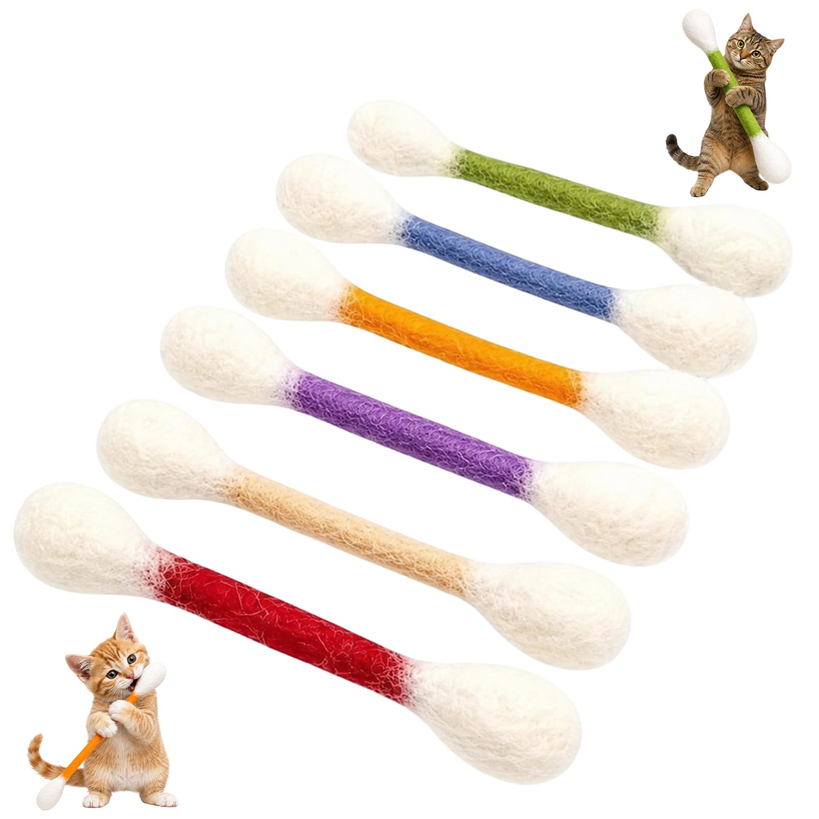 JBLJDWD 6PCS Catnip Sticks, Catnip Sticks for Cats, Cat Dental Sticks - Interactive Cat Entertainment, Chewing, and Daily Indoor or Outdoor Interaction