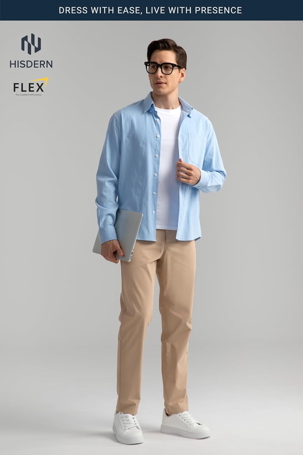 HISDERN Flex 503 Men's Slim Fit 5-Pockets Golf Pants 30"/32"/34" Stretch Quick Dry for Business Casual - Image 6