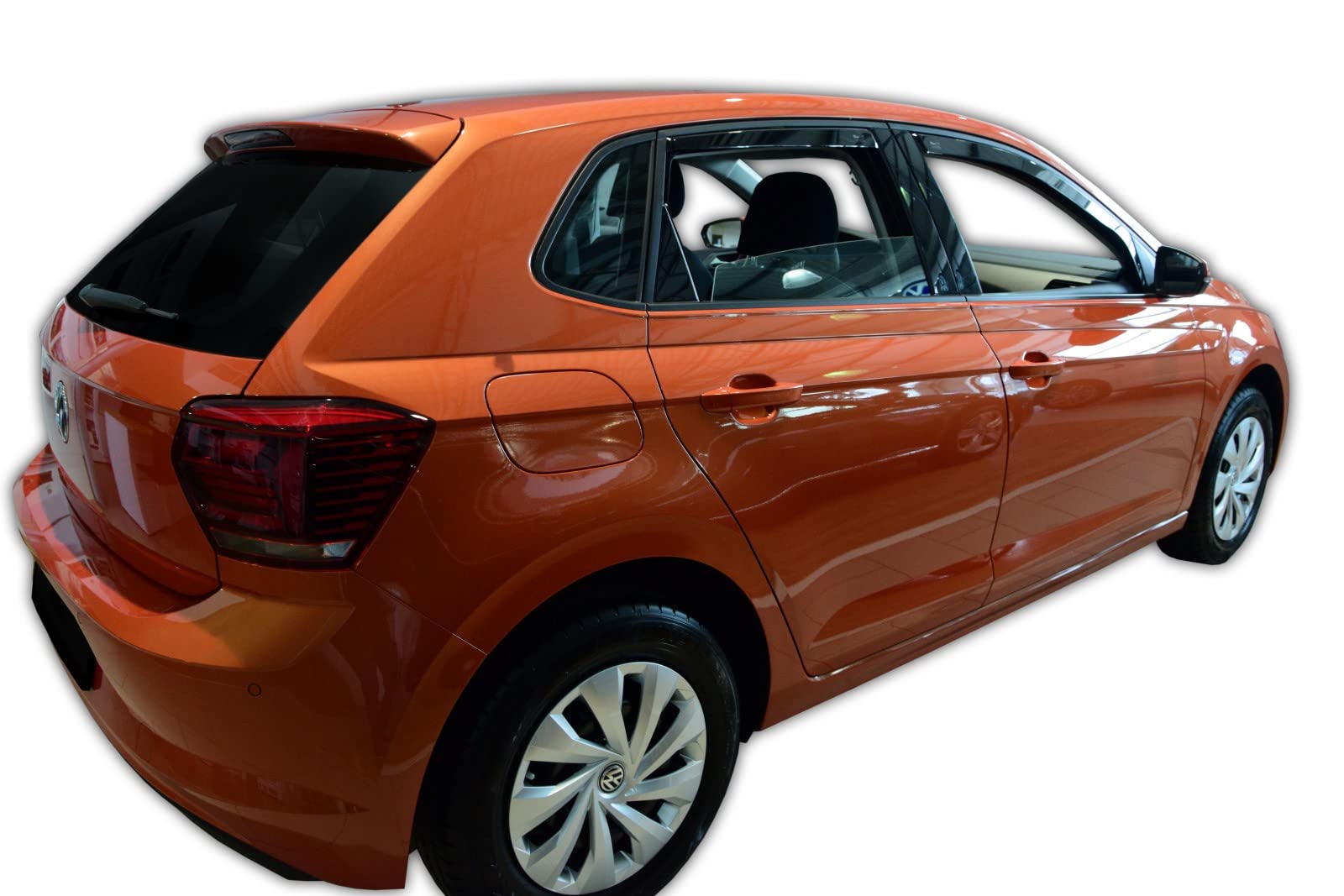 J&J AUTOMOTIVE Heko Déflecteurs d'air et de Vent pour Volkswagen Polo 6 Depuis 2017, Lot de 4pcs, Teintés, Avant et Arrière, Aérodynamique