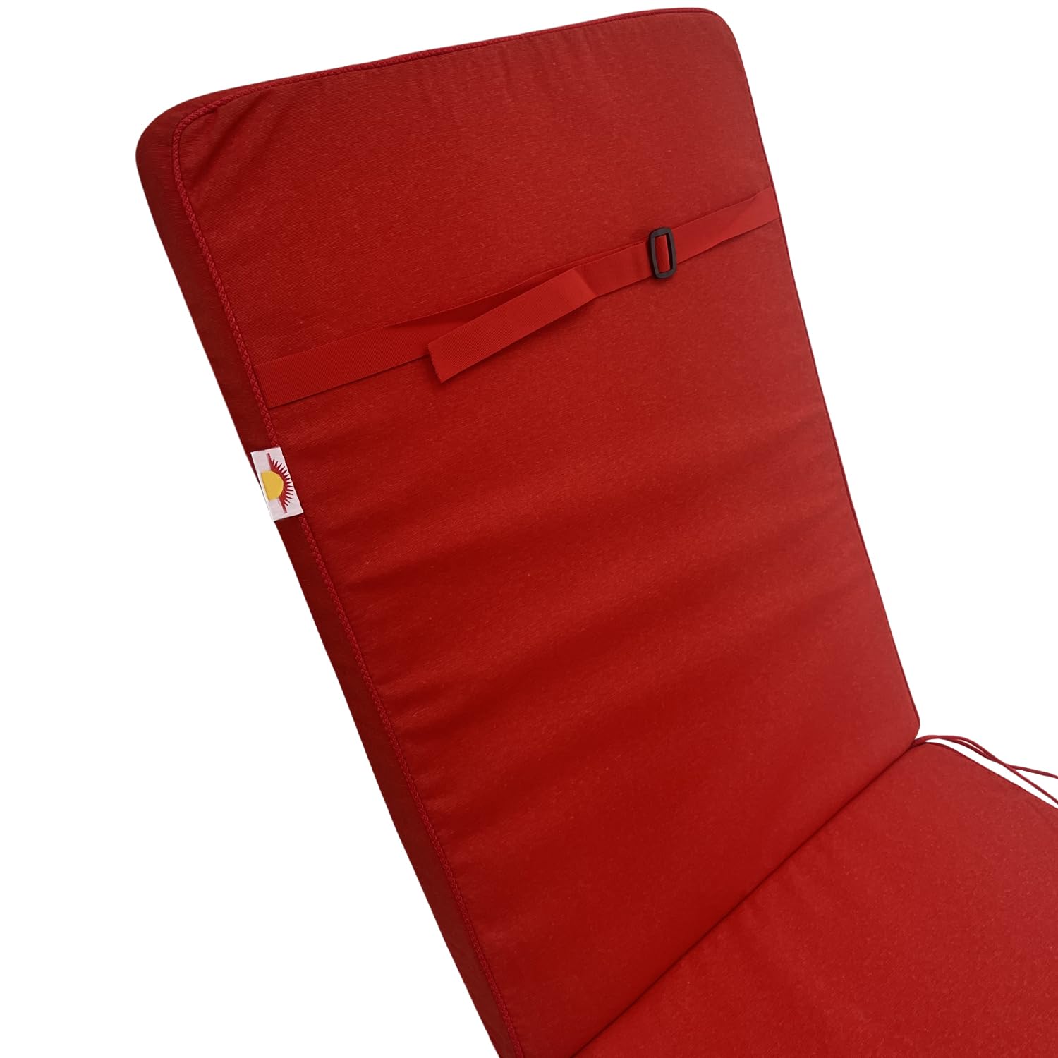 Marvin Cuscino per Poltrona Sedia Sdraio Relax RIO da Giardino Esterno Tessuto Cotone Imbottito Reclinabile Sfoderabile (Rosso Scozzese, Alto)