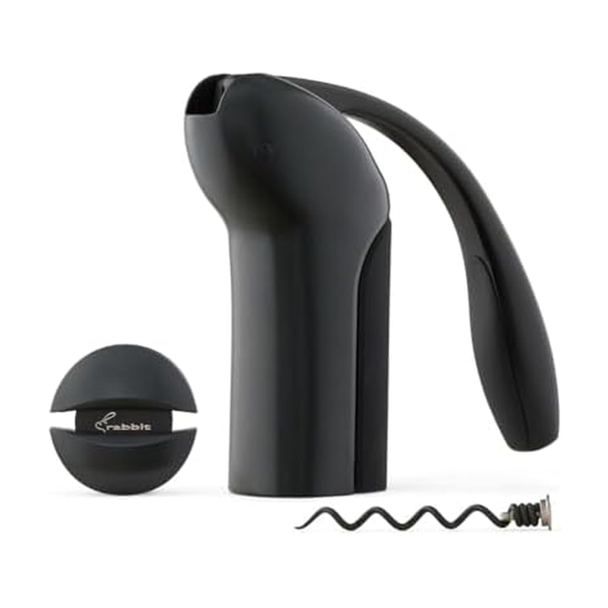 Rabbit 3-Piece Vertical Lever Corkscrew Wine Opener Boxed Gift Set Pulls Cork in 3 Seconds Automatic Ejection Works