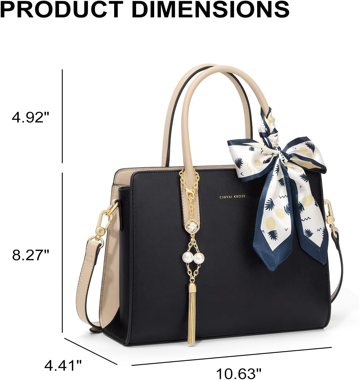 Leather Crossbody Bag For Women Fashionable Handbags With Shoulder Strap Work Bag for Formal or Daily Outfit - Image 4