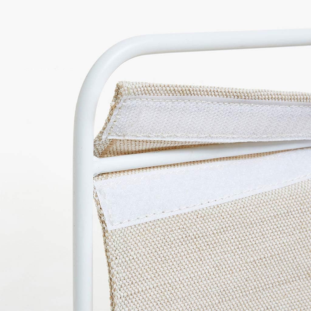 Rack Newspaper Rack Living Room Information Newspaper Storage Rack Bedroom Study Simple Metal Floor Rack (Color : White Size : 40 38 28CM)