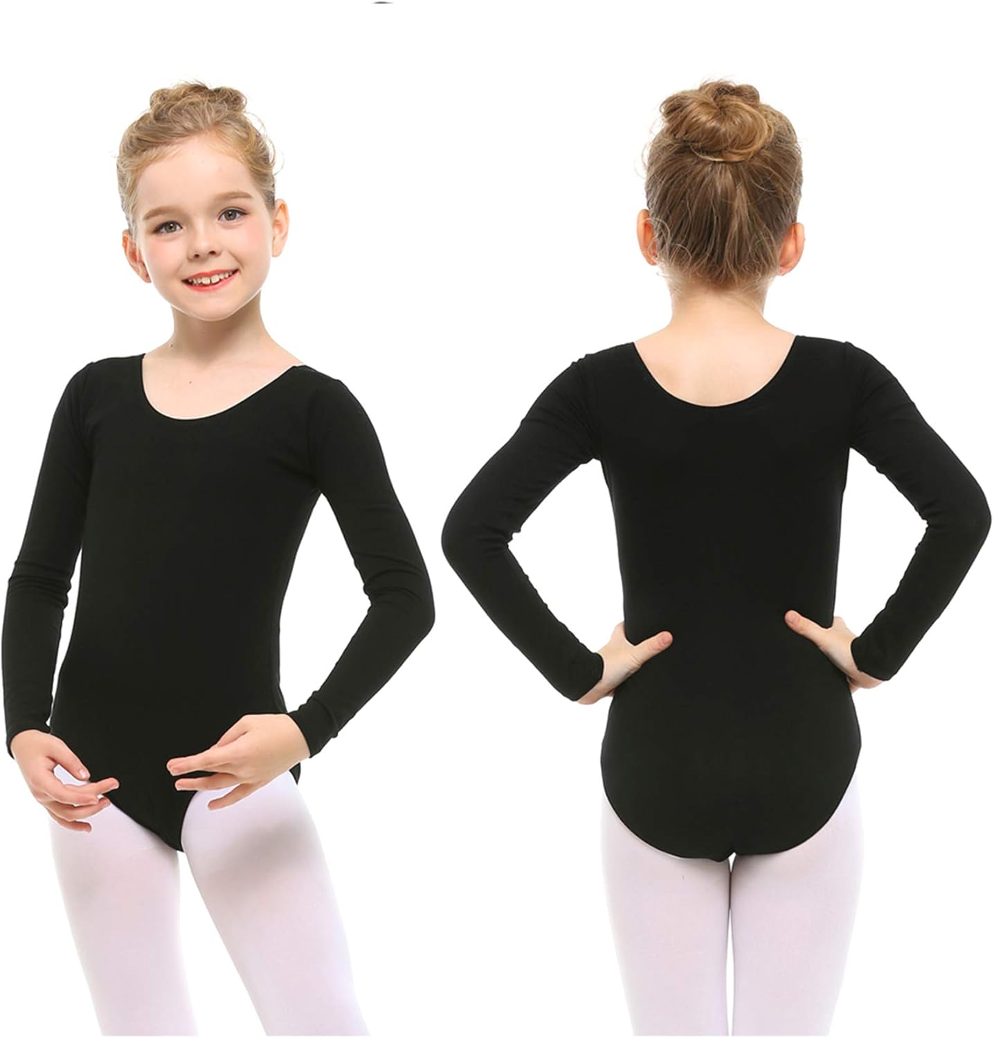 Stelle Long Sleeve Ballet Leotards for Girls Dance Leotard Black Gymnastics Ballet Outfits (Toddler/Little Kid/Big Kid) - Image 3