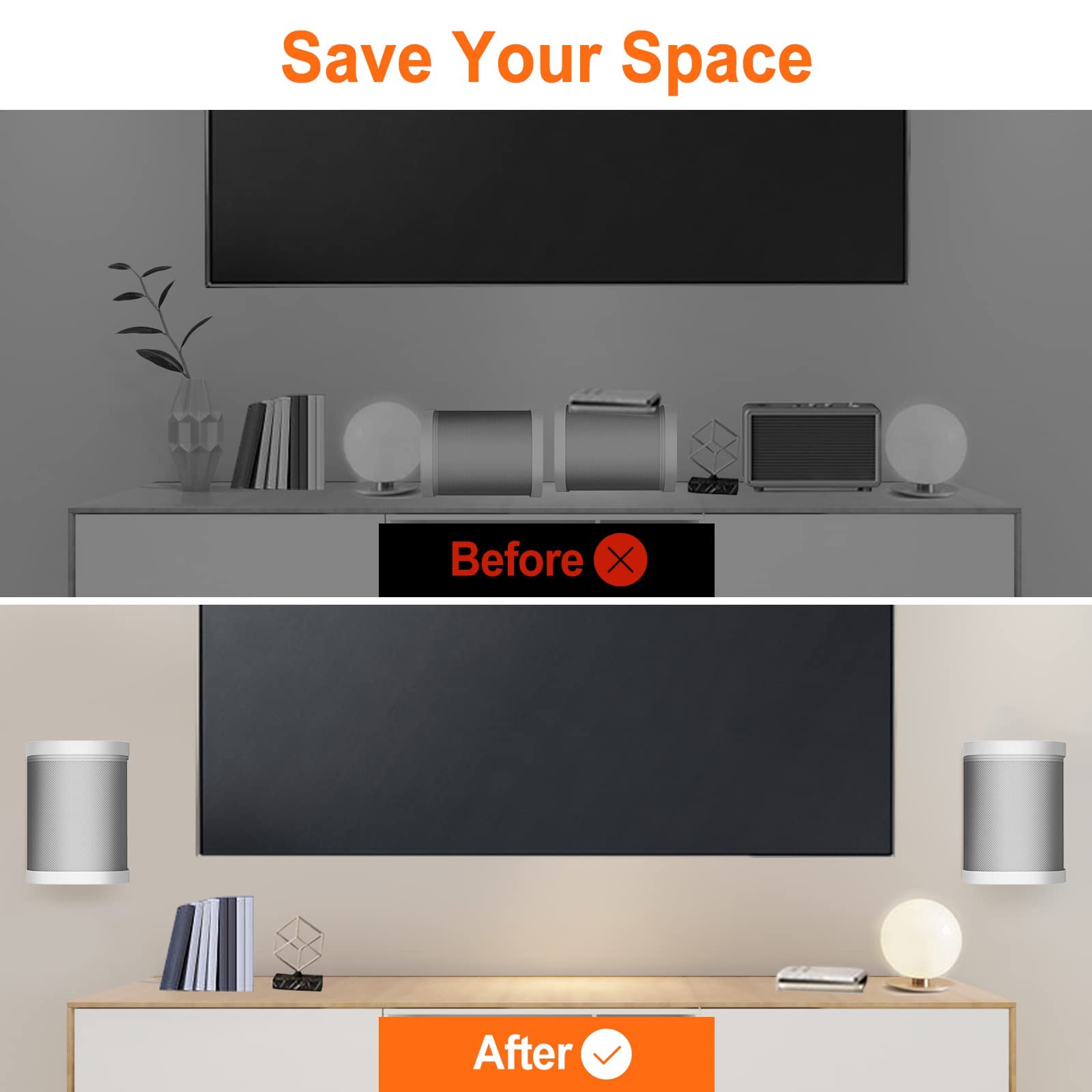 SONOS One Plafondbeugels | Hang de Sonos One aan het plafond SONOS One Plafondbeugels | Hang de Sonos One aan het plafond