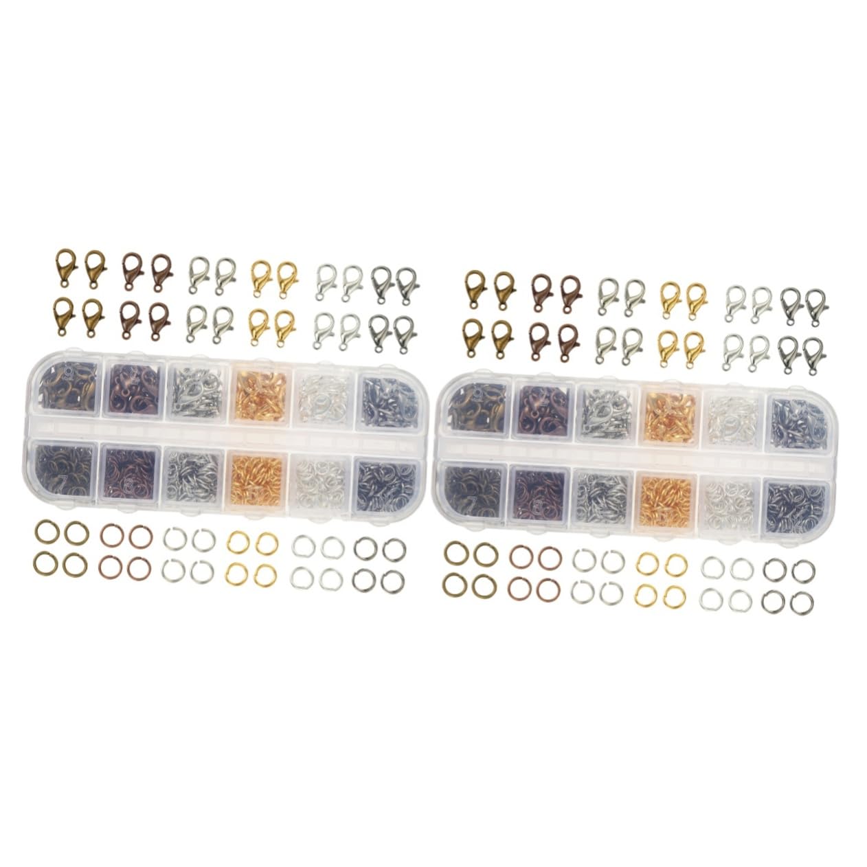 SHINEOFI 2pezzi Craft Lobster Clasp and Open Keychain Options for Jewelry Making and Accessories for Bracelets Necklaces