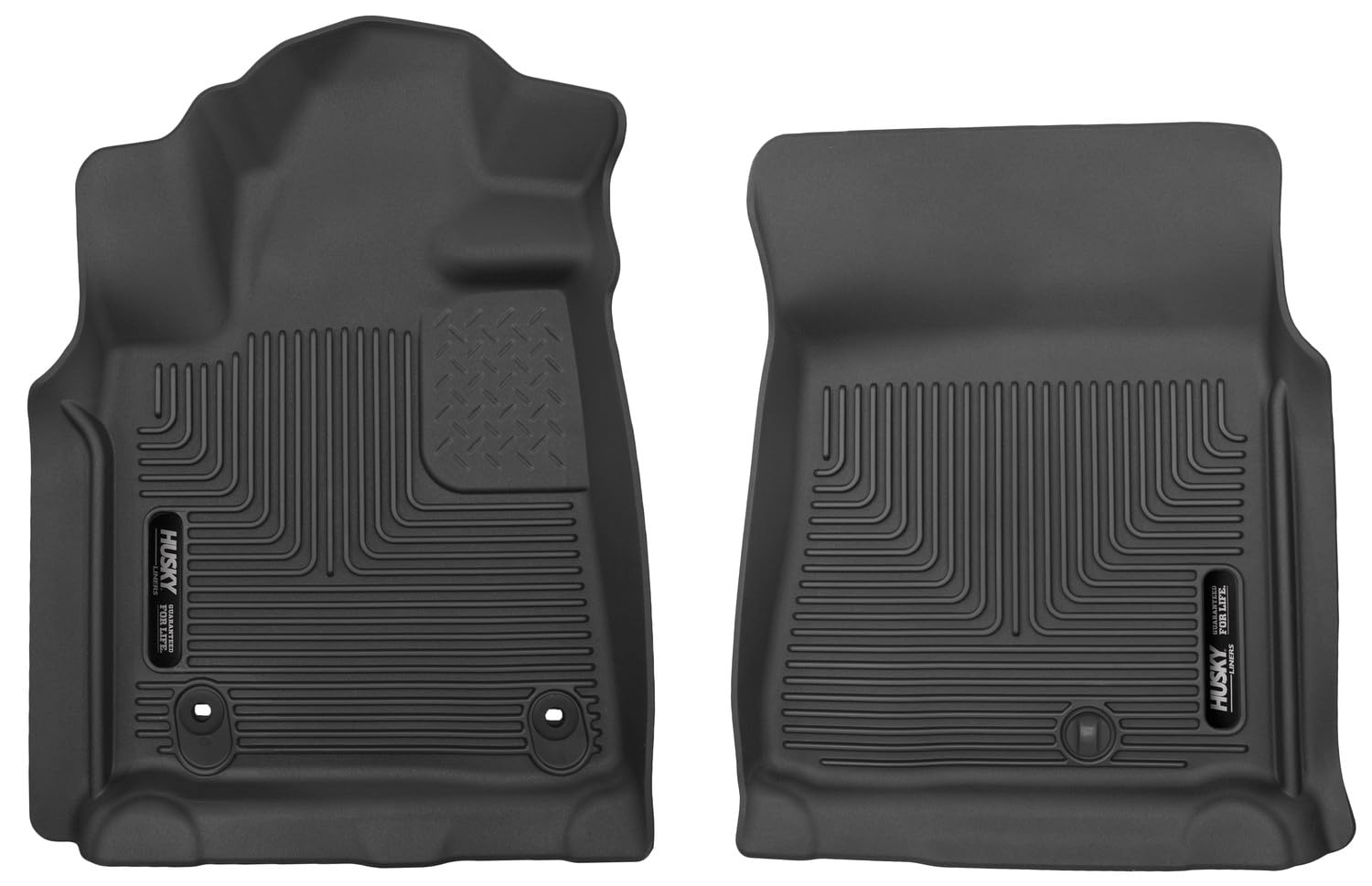 X-act Contour Floor Mats | Fits 2012-2021 Toyota Tundra, CrewMax & Double Cab (12-17 Reg Cab), 2012-2022 Toyota Sequoia | Front Row, 2-pc Black - 53711