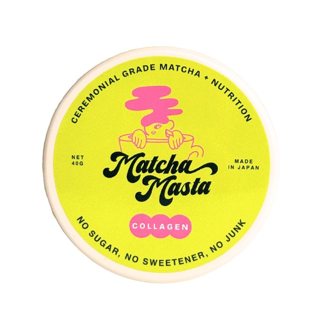Matcha Masta Matcha + Collagen (40g, 1.41 oz) | Matcha Tools Kit Set Bundle