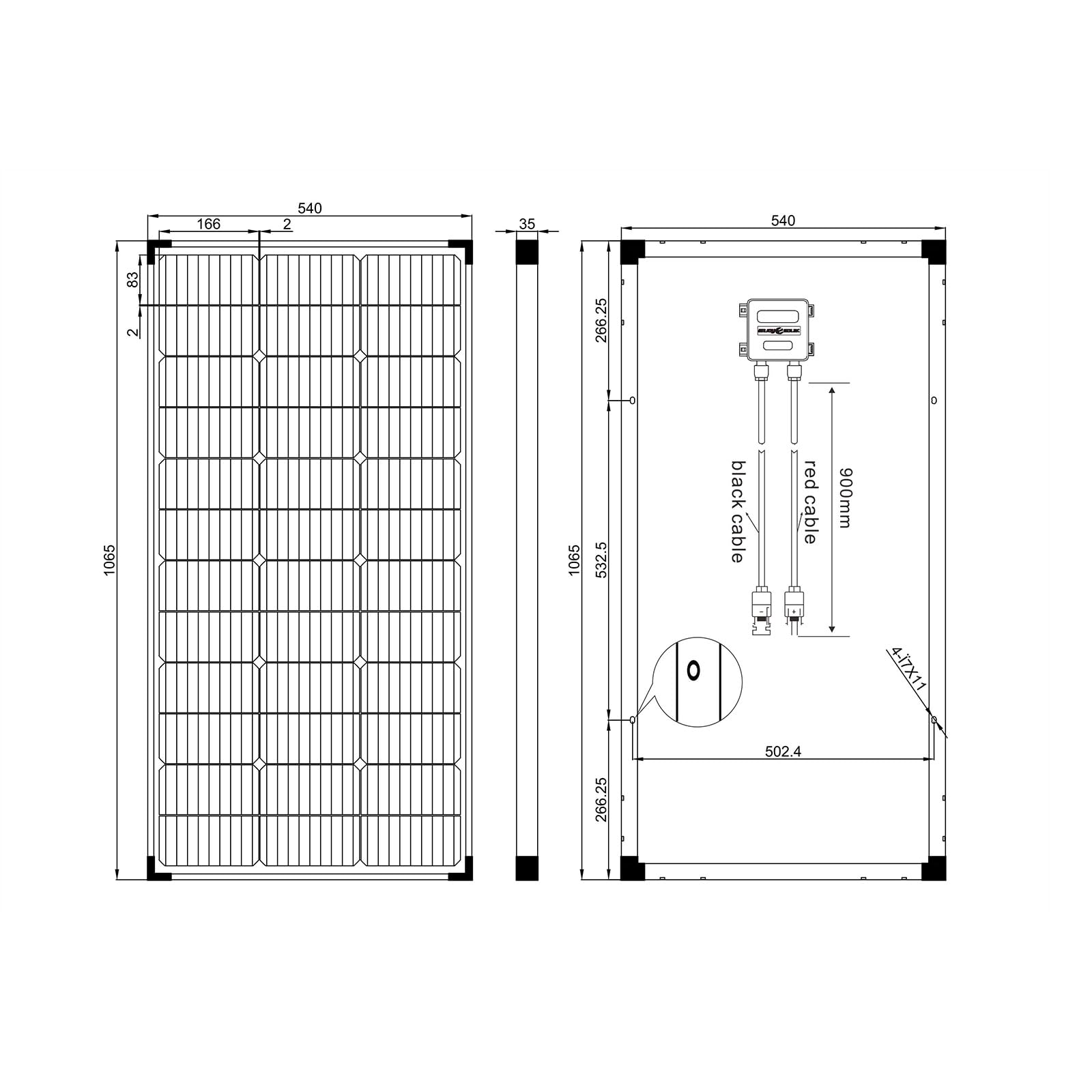 Enjoy Solar PERC Mono 100W 12V Pannello Solare Modulo Fotovoltaico, 166mm*166mm Cella Solare Monocristallina con 9 Busbars, Ideale per Camper, Alloggi da Giardino, Barca