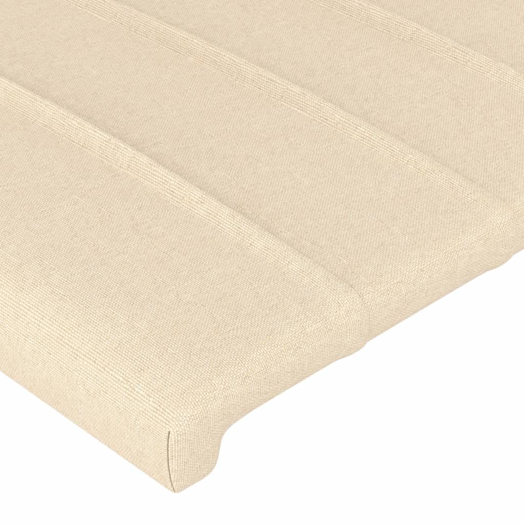 Generisch LED Kopfteil Creme 93x16x118/128 cm Stoff,Möbel,Betten & Zubehör,Kopf- & Fußenden,3124273
