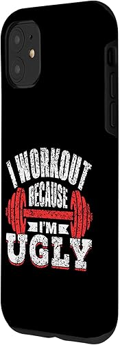 Miniatura 2 de iPhone 11 I Workout Because I'm Ugly Gym Fitness Sports Squat Case