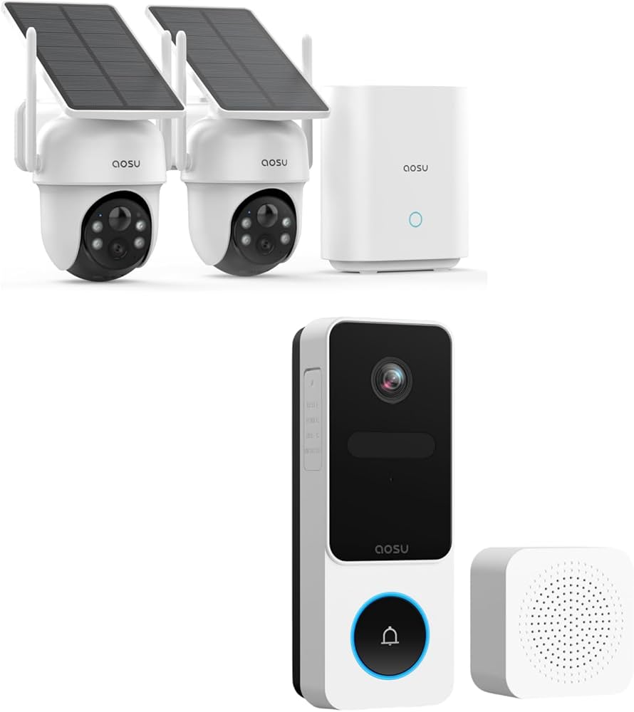 Amazon.com : AOSU Security Cameras Outdoor Wireless, 2 Cam-Kit, No