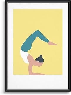 Scorpion Pose, Yoga Art Print, Yoga Studio Decor Wall Art For Wife Pilates Poster Positive Vibes Kitchen Scorpion Pose Photo Decor Poster Studio Wall For,100